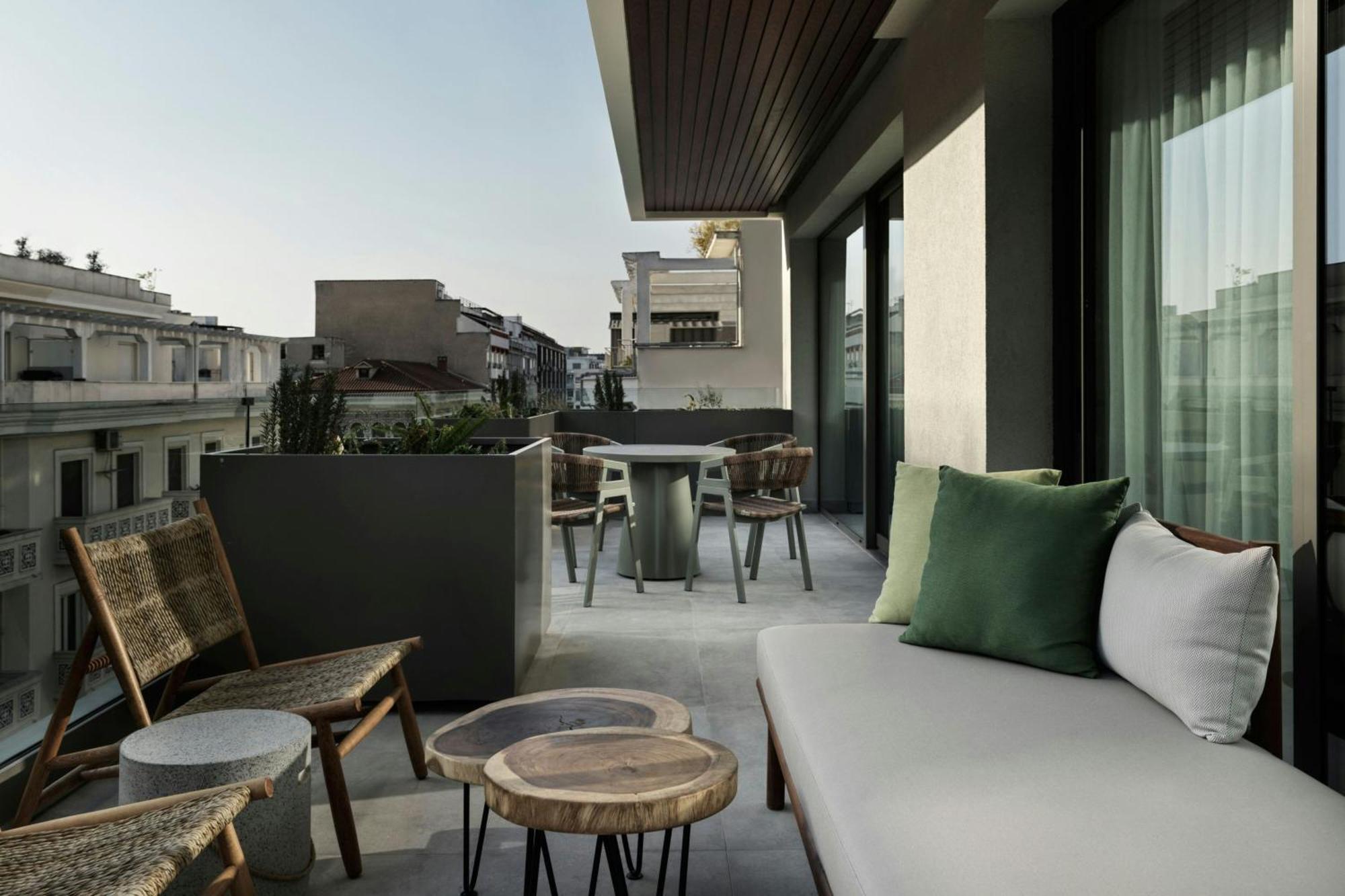 Monasty, Thessaloniki, Autograph Collection Hotel Kültér fotó The hotel's rooftop
